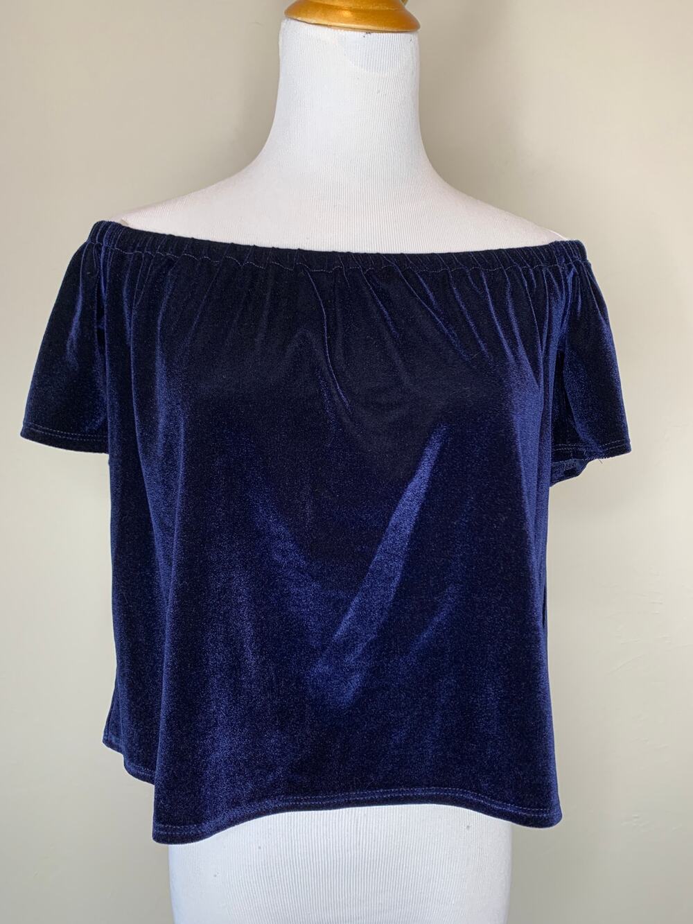 Dee Elly Velour Off Shoulder Top Sz Small